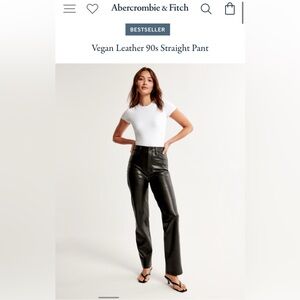 Abercrombie vegan leather black pants!
